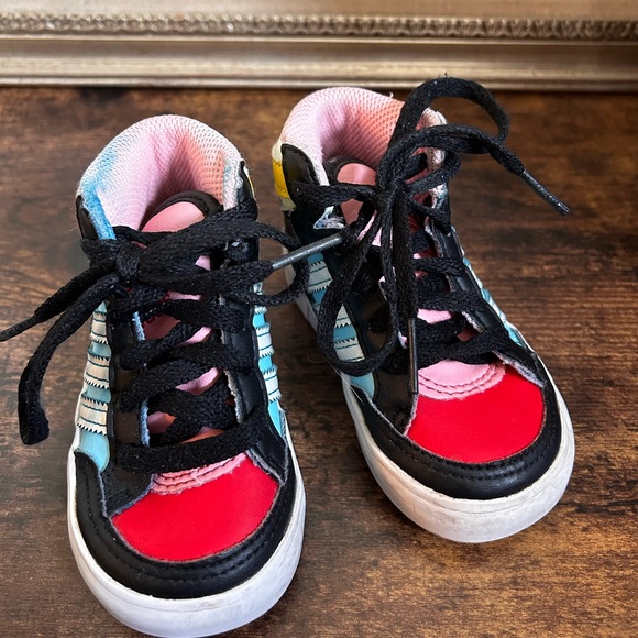 Adidas Toddler Girls Hardcourt Hightop Multicolor size 4K - Picture 4 of 7